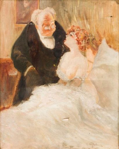 Albert GUILLAUME (1873-1942)
Scène galante...