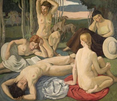 Ecole française XX
Femmes au repos, vers...