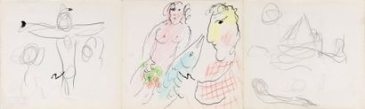 Marc CHAGALL (1887-1985)
Le couple Technique...