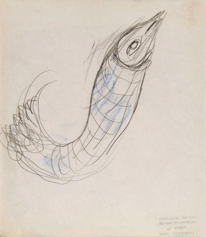 Marc CHAGALL (1887-1985)
Le poisson Crayon...