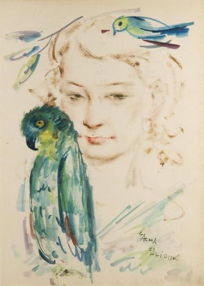 Sacha ZALIOUK (1887-1971)
Jeune femme aux...