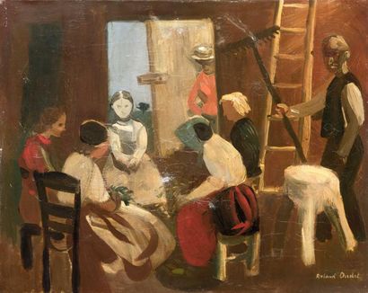 Roland OUDOT (1897-1981)
Maison paysanne...