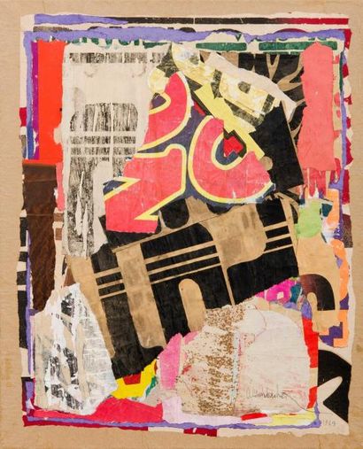 Arthur AESCHBACHER (né en 1923)
Papier collé,...
