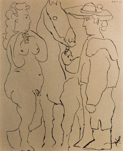 D'aprés Pablo Picasso (1881-1973)
Couple...