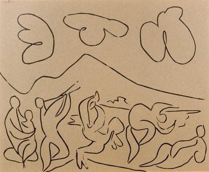 D'aprés Pablo Picasso (1881-1973)
Scène pastorale...