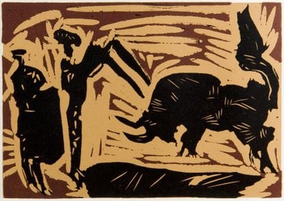 D'aprés Pablo Picasso (1881-1973)
Pique Linogravure...