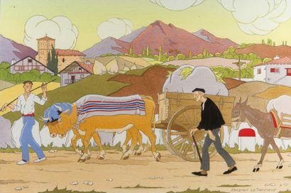 Jacques LE TANNEUR (1887-1935)
L'attelage...
