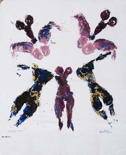 Yves KLEIN (1928-1962)
Tenture en coton à...