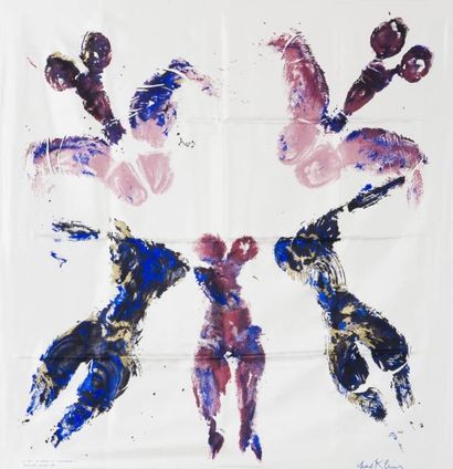 Yves KLEIN (1928-1962)
Foulard en soie à...