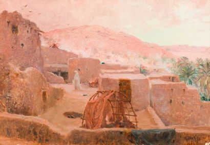 Eugène DESHAYES (1862-1932)
Bou Saada Huile...