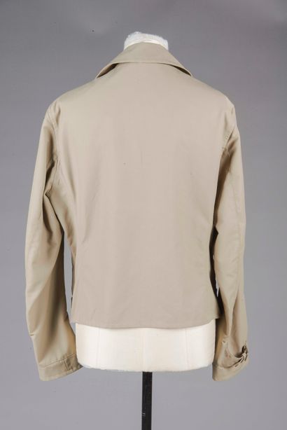 HERMES 
Veste courte croisée en coton et...