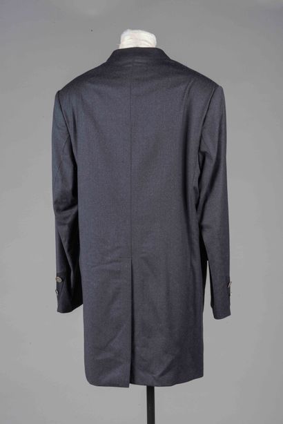 Veste autrichienne mi longue en laine gris...