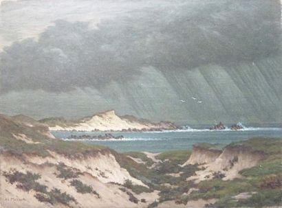 MUSSON (?)
Pays de bord de mer. Huile sur...