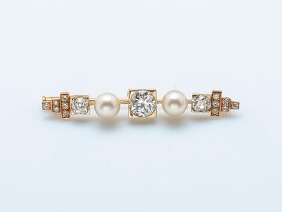 Broche barrette en or jaune 18 carats (750...