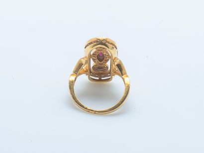 Bague duchesse en or jaune 18 carats (750...