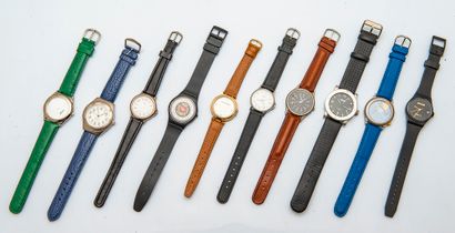 Set of 10 advertising watches including :...