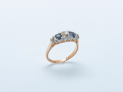 Bague jarretière en or jaune 18 carats (750...