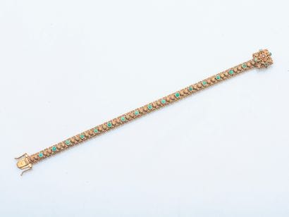 Bracelet gourmette en or jaune 14 carats...