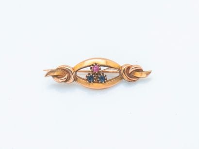 Broche en or jaune et rose 9 carats (375...
