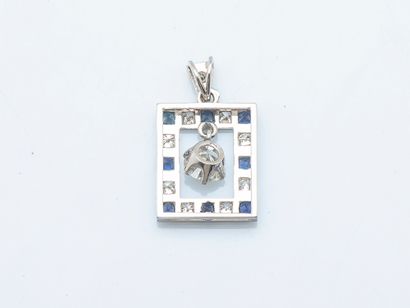 Pendentif en or gris 18 carats (750 ‰) de...