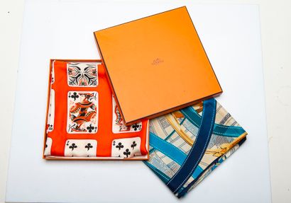 HERMES Paris
Silk twill square printed and...