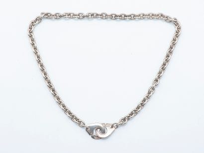 Silver necklace (800 ‰) with large jaseron...