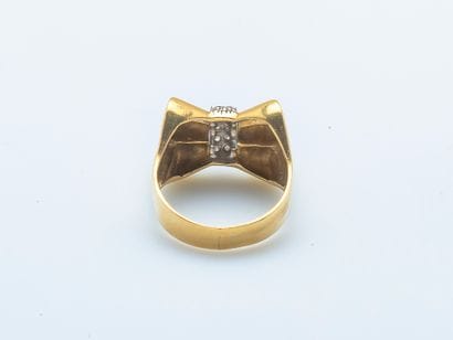 Bague nœud en or jaune 18 carats (750 ‰)...