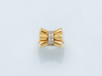 Bague nœud en or jaune 18 carats (750 ‰)...