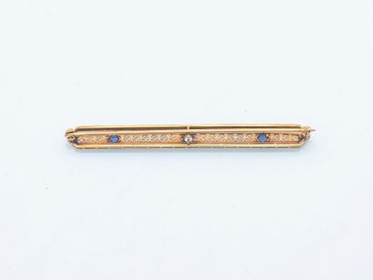 Broche barrette en or gris 14 carats (585...