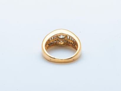 Bague bandeau en or jaune 18 carats (750...