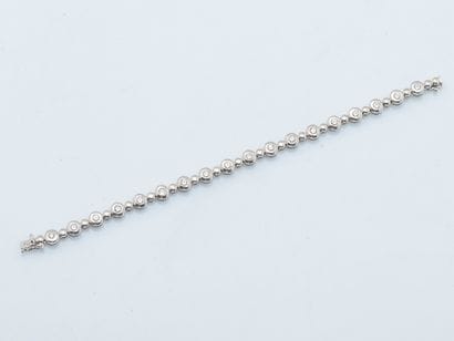 Bracelet ligne en or gris 18 carats (750...