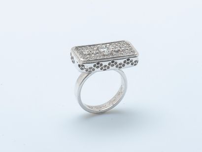 NON VENU
Bague en or gris 18 carats (750...