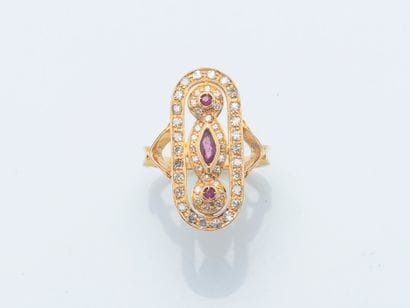 Bague duchesse en or jaune 18 carats (750...