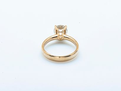 Bague solitaire en or jaune 14 carats (585...