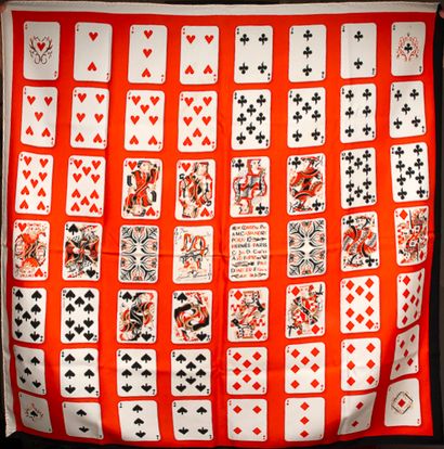 HERMES Paris
Silk twill square printed and...