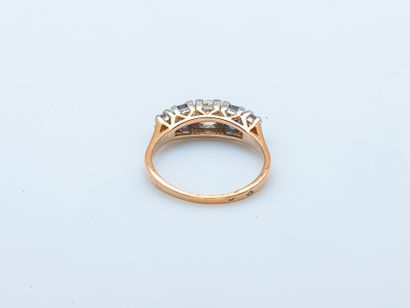 Bague jarretière en or jaune 18 carats (750...
