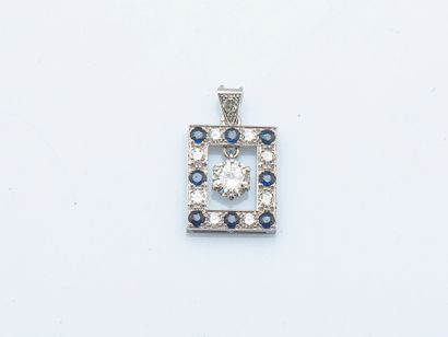 Pendentif en or gris 18 carats (750 ‰) de...