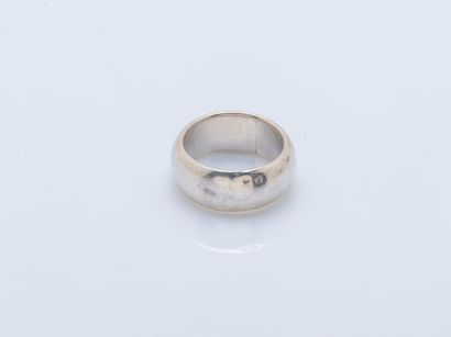 Bague jonc en argent (925 ‰) sertie d’un...