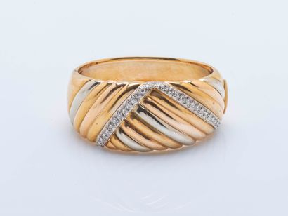 Large rigid bracelet opening adorned with...