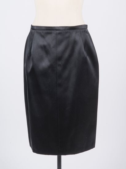 SAINT LAURENT Rive Gauche
Black silk straight...