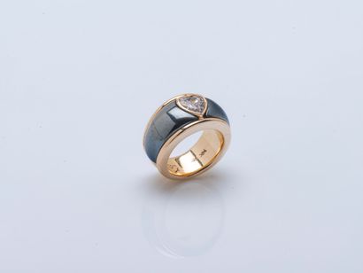 Bague jonc bombé en or jaune 14 carats (585...