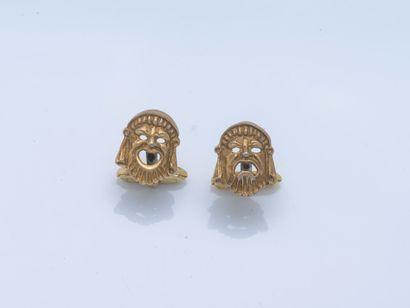 Pair of vermeil (800 thousandths) cufflinks...