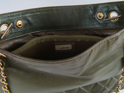 CHANEL, circa 1987
Gabriel bag in olive-green...