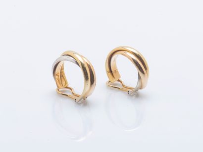 CARTIER
Pair of 18K (750 ‰) yellow gold,...