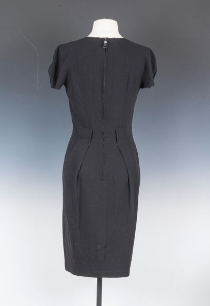 PRADA
Black crepe dress, darted sleeves,...