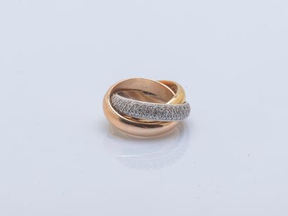 Ring formed of three interlaced rings in...