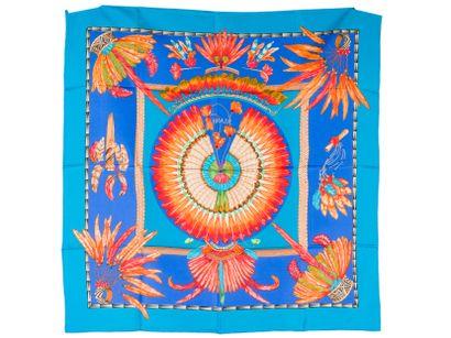 HERMÈS Paris
Square in printed silk twill,...