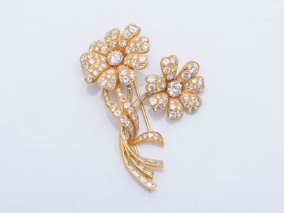 Important 18K yellow gold (750 ‰) flower...