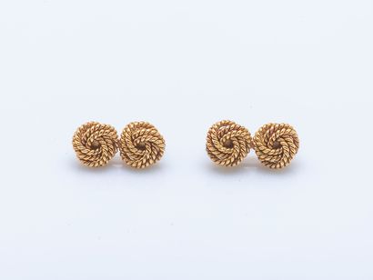 Kurt WAYNE
Pair of 18K yellow gold (750 ‰)...