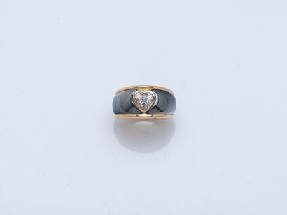 Bague jonc bombé en or jaune 14 carats (585...